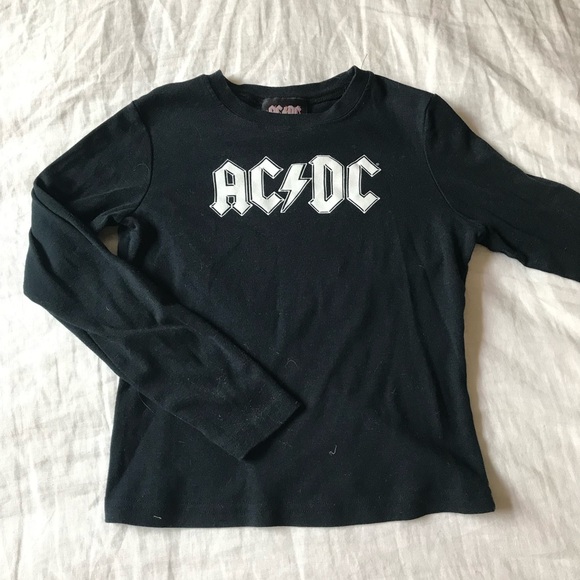 🎀AC/DC logo long sleeved tee black/white - Picture 2 of 7
